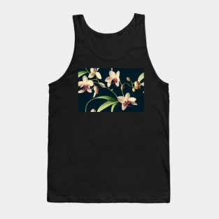Botanical Drawing of an Orchid Tank Top